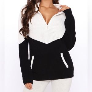 Fashion Nova Two Color Pullover Sweater